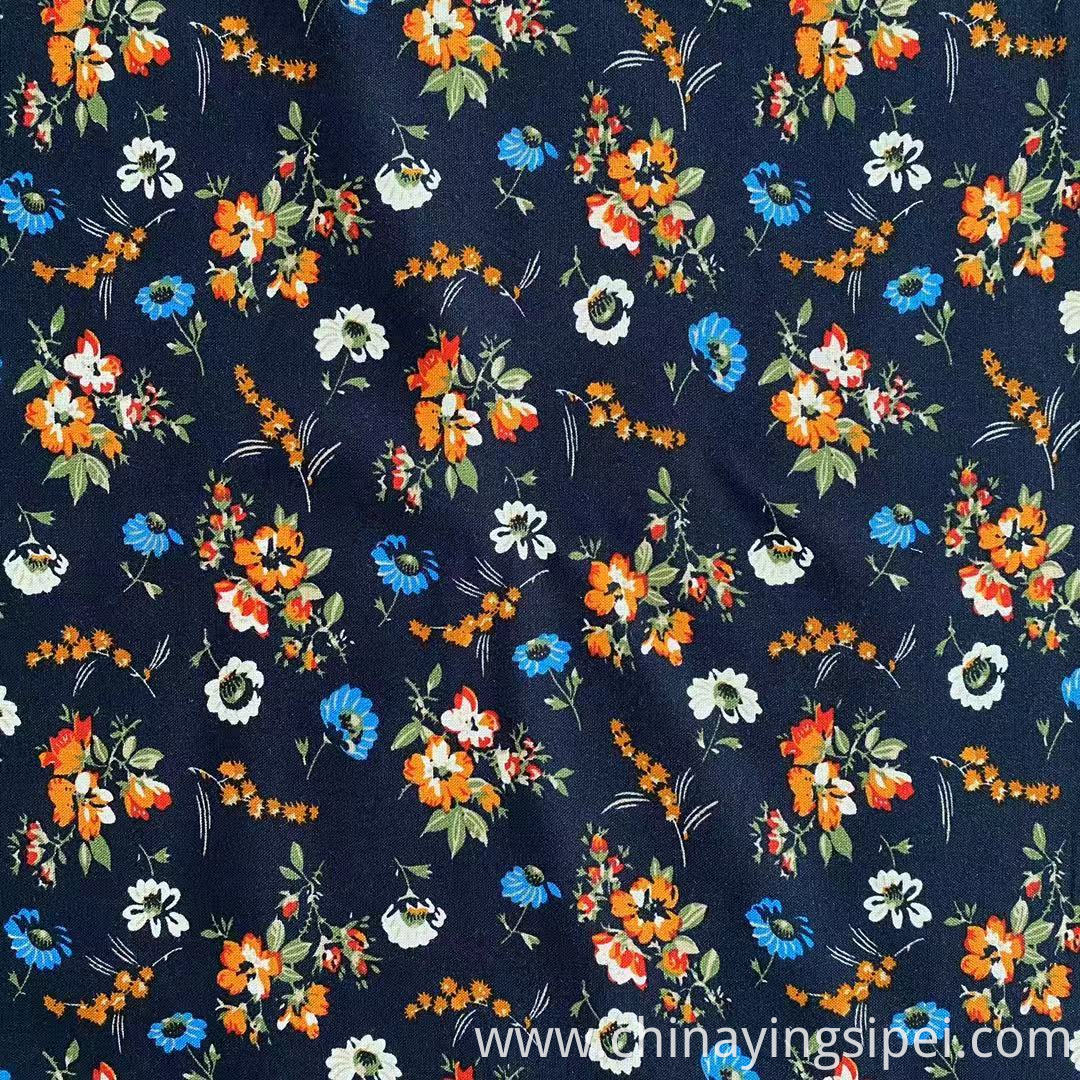 Original 105gsm elegant flower print 100% rayon fabric for dress 30s